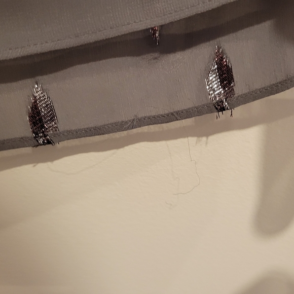 Joie Kastra Granite Diamond Print Flowy Tank Top Blouse Gray Metallic - Picture 11 of 11